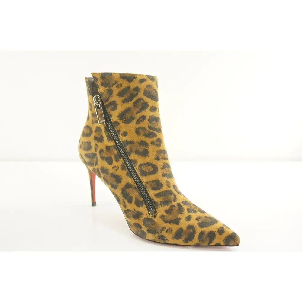 Christian Louboutin Birgikate Stiletto Ankle Bootie Size 35.5 NIB $1245 Leopard